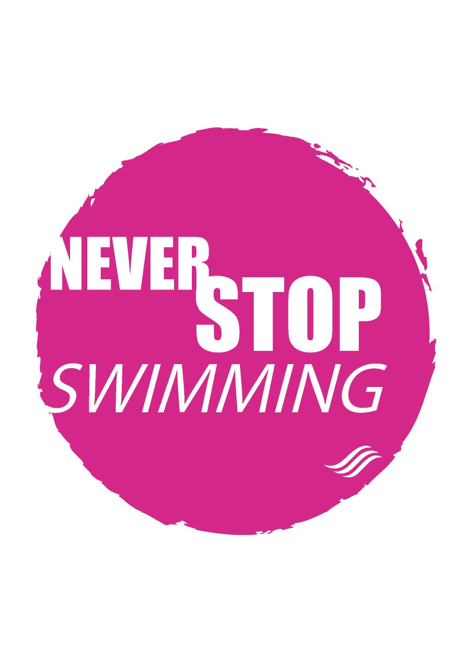 never stop swimming Team Edition - mit eigenem Aufdruck