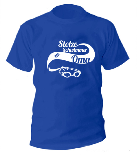 SF_Schwimmer_Oma_blau T-Shirt: Stolze Schwimmer Oma