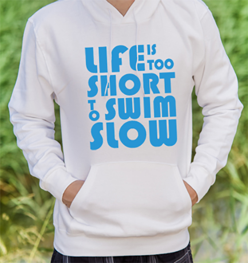 SF_weiss_lifeIstooshort Life is too short to swim slow – Hoodie Herren