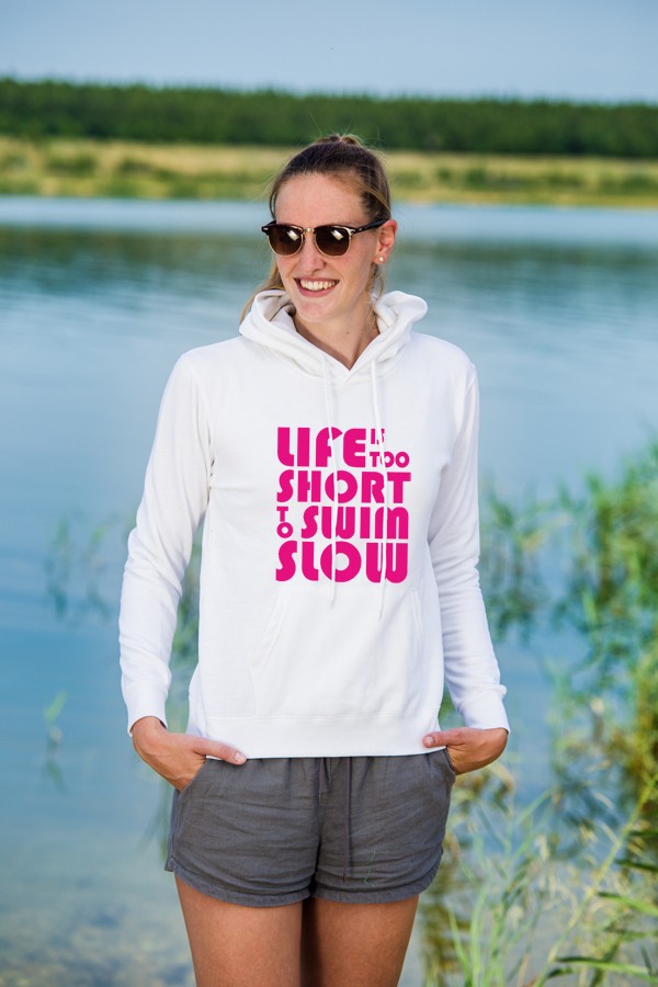 Life is too short to swim slow | Damen Hoodie