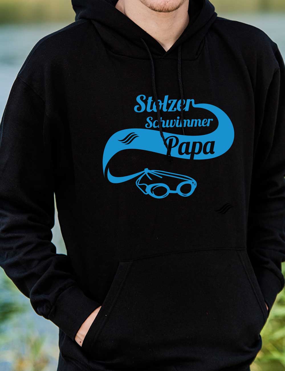 Stolzer Schwimmer Papa – Hoodie Herren