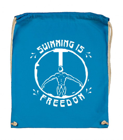 Stoffbeutel "Swimming is freedom"