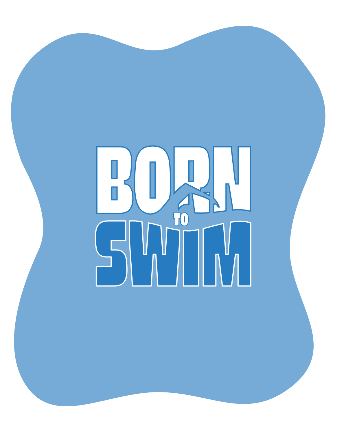 Born To Swim - Shirt | mit optionalem Namens- und Jahrgangsdruck | Kids Collection
