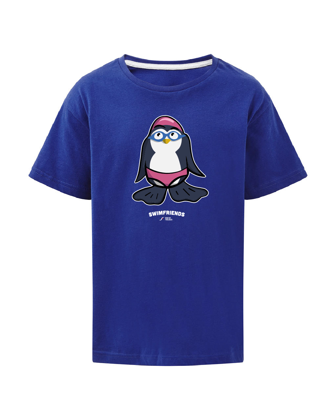 SF_2024_Fin_Shirt_Kids_royal Fin der Schwimm-Pinguin – Kids Shirt | Swimfriends Kollektion