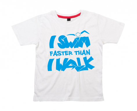 Kids Shirt: I swim faster than I walk