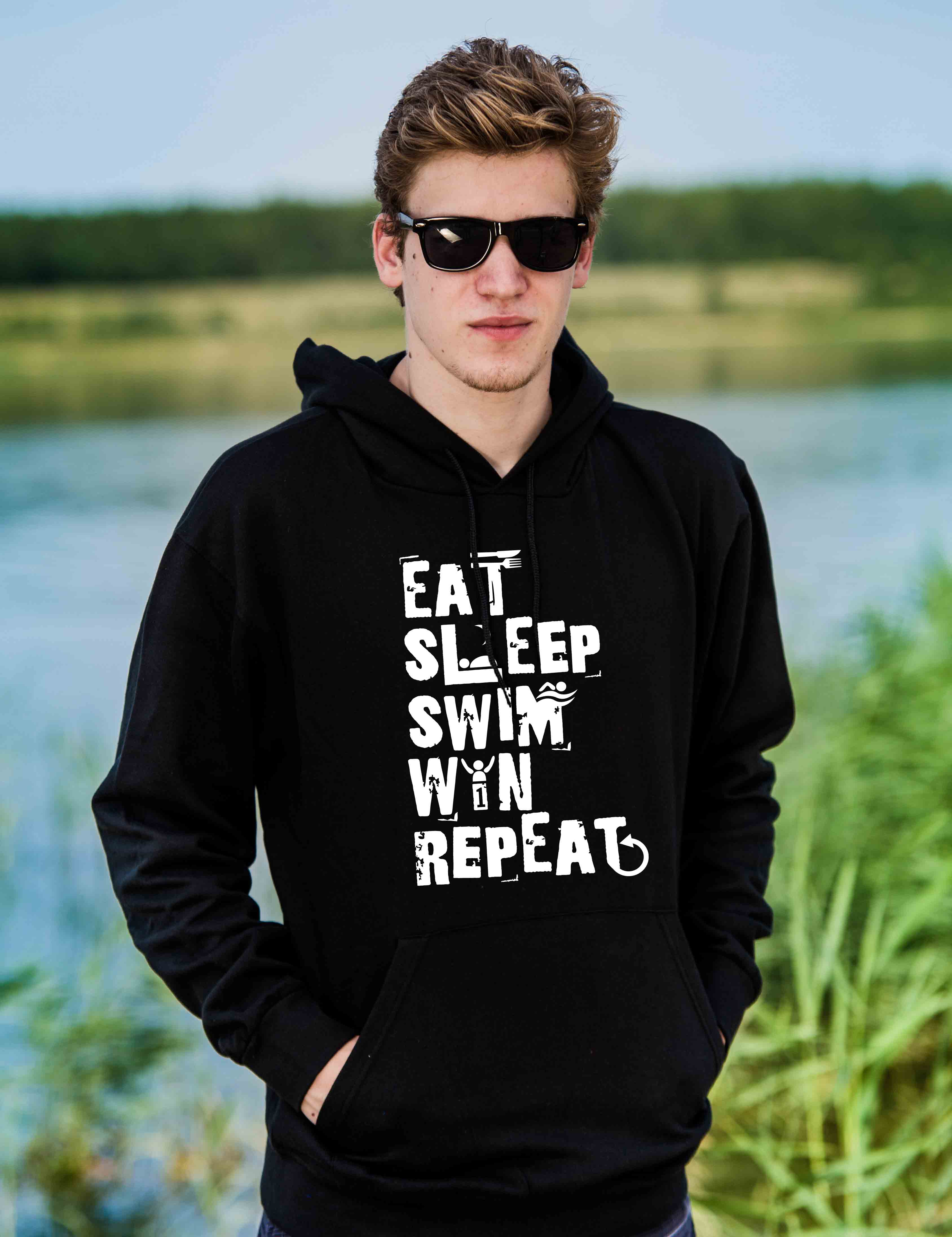 Eat Sleep Swim – Hoodie Herren