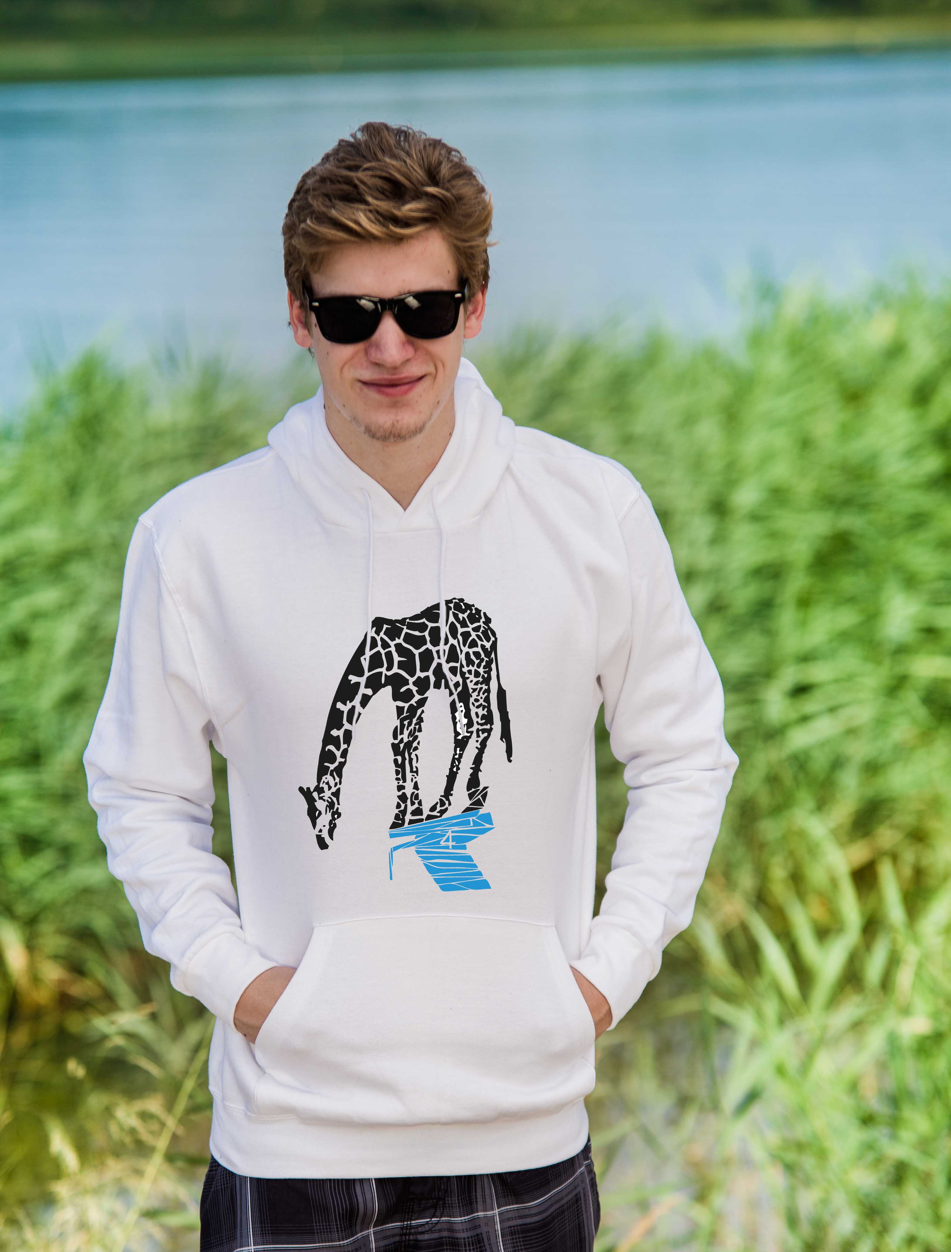 Longo, die Giraffe – Hoodie Herren