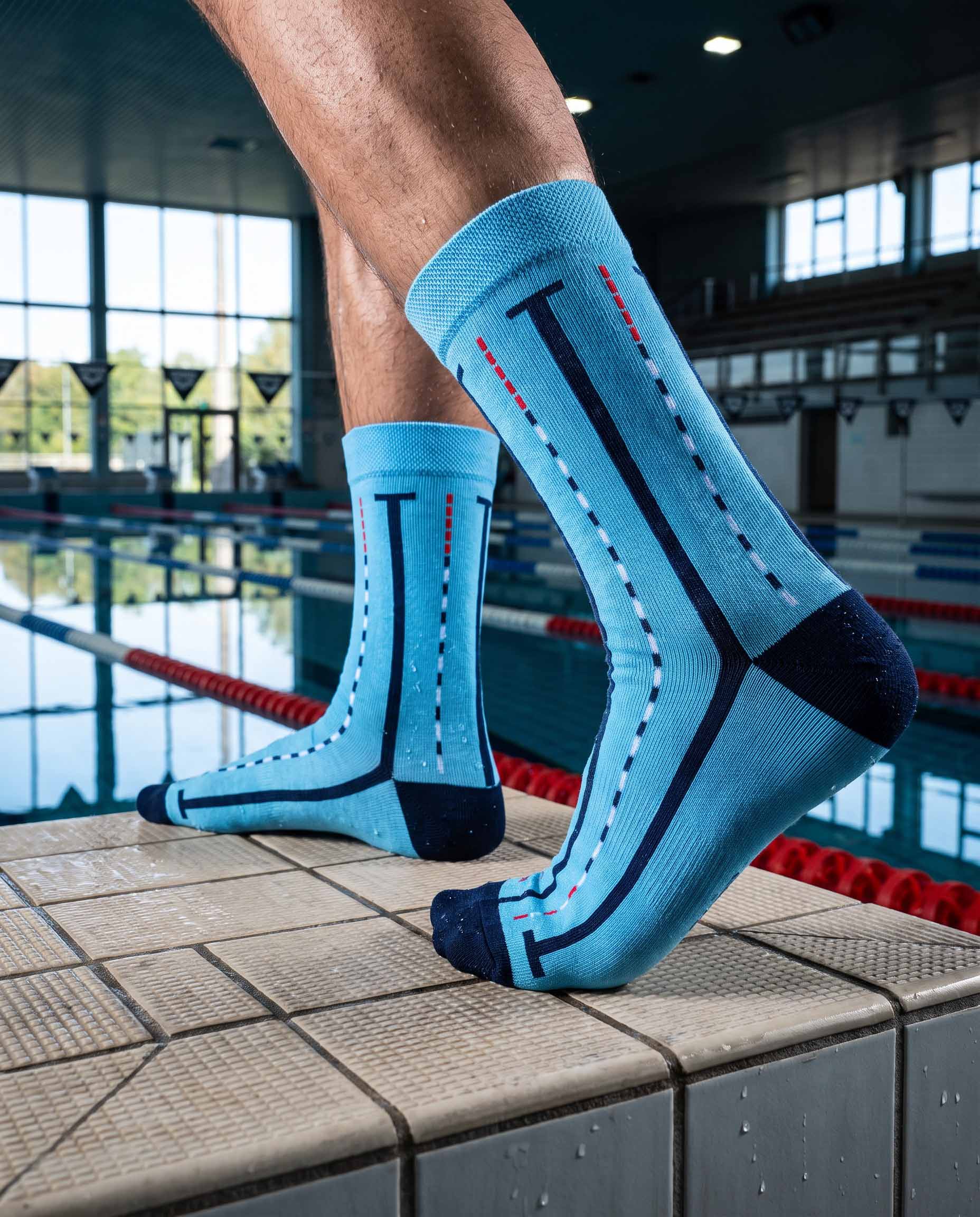 "Swim Lane" Socken für echte Swimfreaks