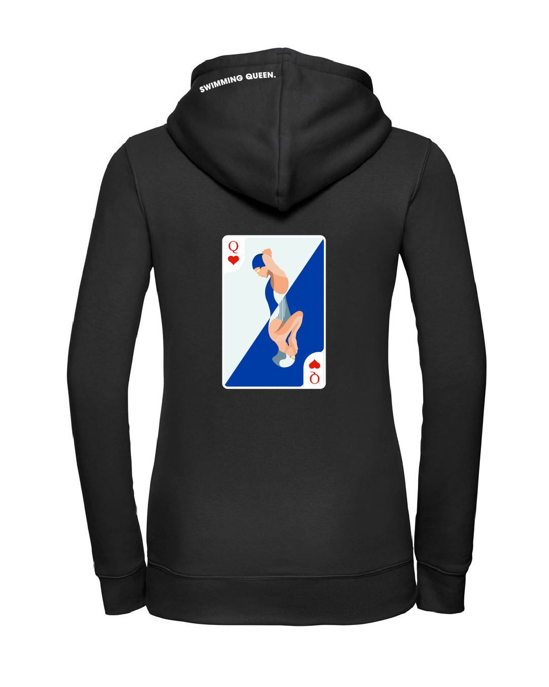 SF_Queen_Hoodie_schwarz_rs Swimming Queen - Hoodie Damen