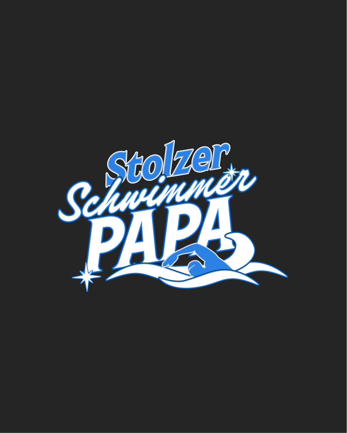 Stolzer Schwimmer Papa - Hoodie | Schwimmer Mamas & Papas Kollektion