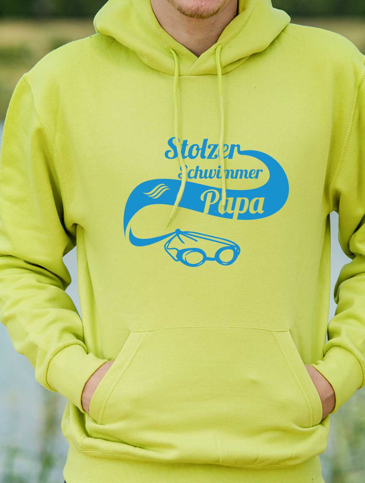 Stolzer Schwimmer Papa – Hoodie Herren