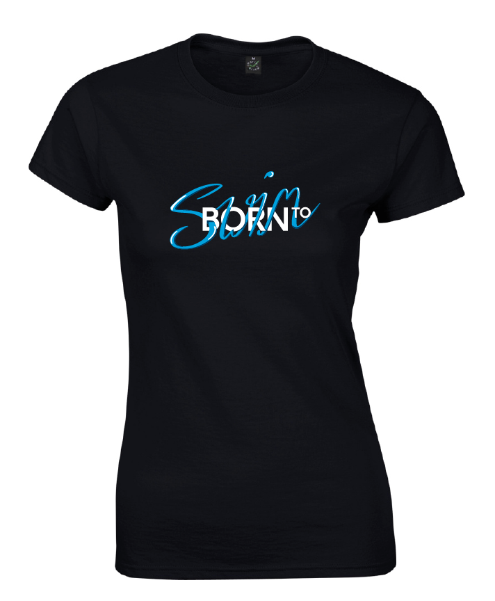 SF_2020_B2S_Shirt_D_sw Born To Swim | Shirt für Damen | auf Wunsch mit Jahrgang