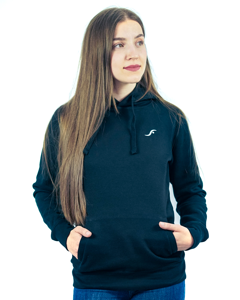 SF_Hoodie_Frauen_schwarz_SF-2 SWIM Dots – Hoodie Damen