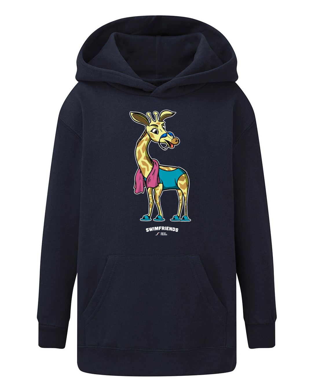 Longo die Langstrecken-Giraffe  – Kids Hoodie | Swimfriends Kollektion