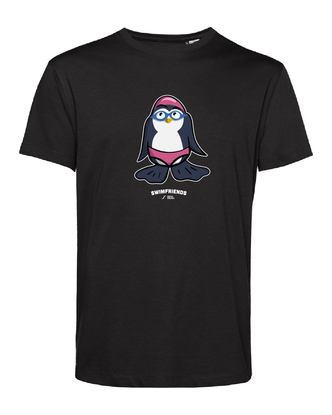 SF_2024_Fin_Shirt_Herren_schwarz Fin der Schwimm-Pinguin – Shirt Herren & Kids | Swimfriends Kollektion