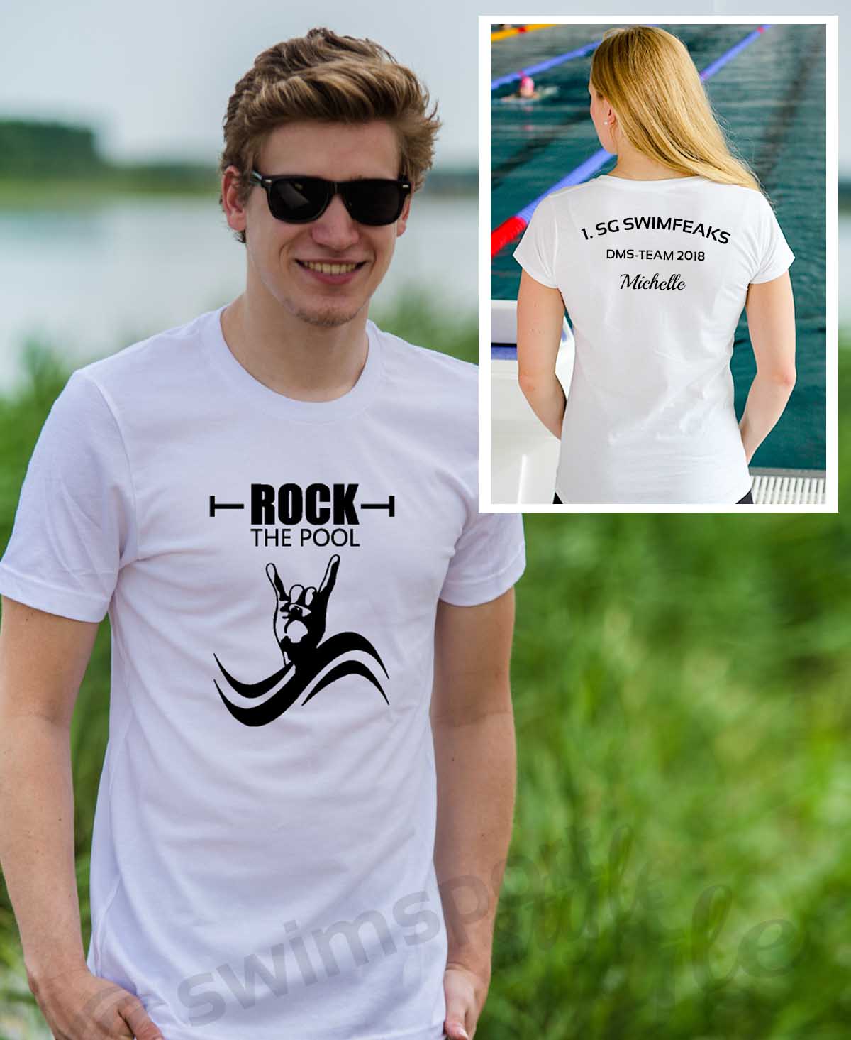 Rock the pool | Shirts mit Team-Aufdruck