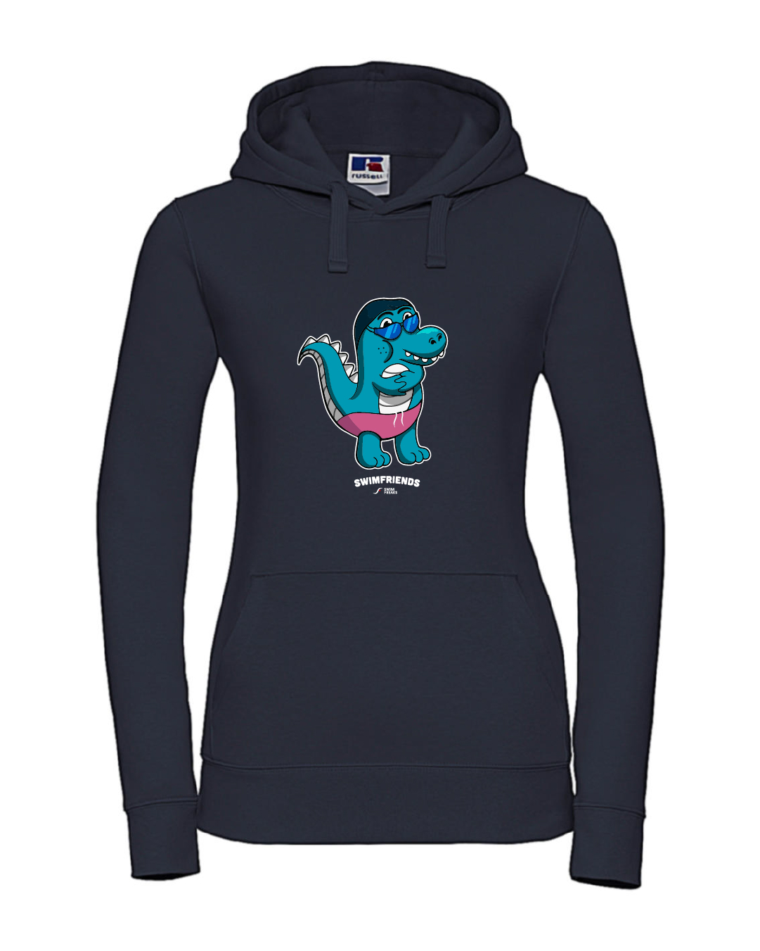 Lino der Schwimm-Dino – Damen Hoodie | Swimfriends Kollektion