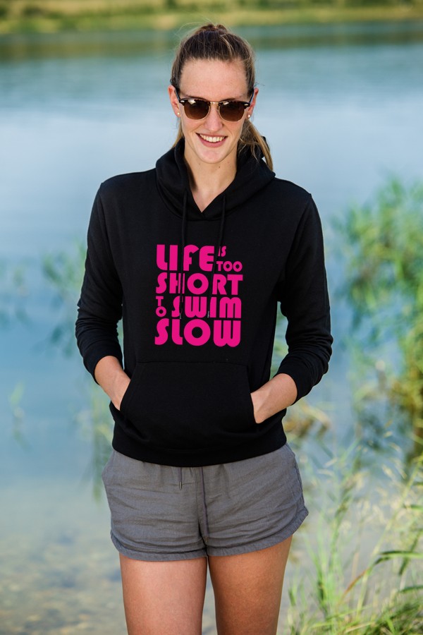 Life is too short to swim slow | Damen Hoodie