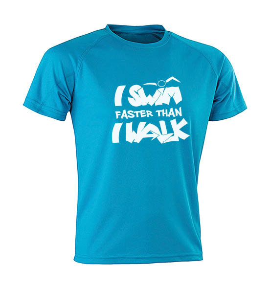I swim faster than I walk! Funktionsshirt Unisex / Erwachsene und Kids