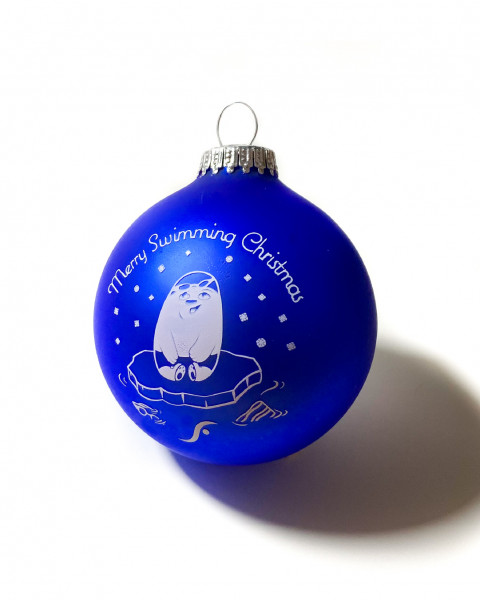 swimfreaks Christmas tree ball "Polar bear on a plaice"